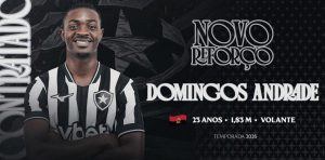 Botafogo anuncia a contratação do volante Domingos Andrade, ex-Porto