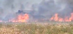 Incêndio atinge área de serraria e fumaça se espalha por região em Sinop